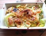 mキャベツと鶏の味噌マヨチーズ焼き作り方6写真