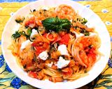 夏パスタ☀️大海老と夏野菜のトマトソース作り方4写真