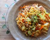 mレンジで粉末ソース焼きそば１人前作り方5写真