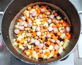 ガルビュール◎豆と野菜と生ハムのスープ作り方4写真