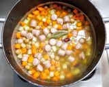 ガルビュール◎豆と野菜と生ハムのスープ作り方5写真