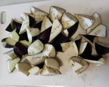 鶏むね肉となすとピーマンの甘辛酢炒め♪作り方3写真