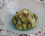ネバシャキ食感！オクラともやしの酢の物♪作り方3写真