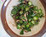 3分副菜！オクラ・椎茸・大葉の胡麻和え♪作り方2写真