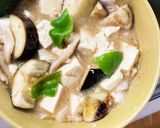 豚こま簡単韓国冷麺スープ味麻婆豆腐茄子作り方19写真