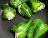 ピーマンのカマンベールチーズ詰め作り方5写真