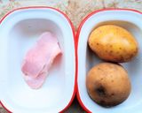子供ウケおかず★ジャガイモとハムの塩炒め作り方1写真
