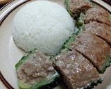 肉詰めゴーヤボートのカレー掛け♪作り方7写真