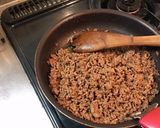 ひき肉のソース炒め(飛田和緒さんレシピ)作り方3写真