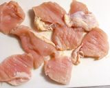 鶏ムネ肉の柔らか塩ガーリック焼き作り方1写真