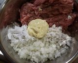 シソ入り肉団子とナス・ピーマンの照り照り作り方2写真