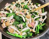 簡単♪ほうれん草ベーコンのバタ醤油パスタ作り方7写真