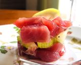 爽やか☆マグロとセロリのレモンタルタル作り方3写真