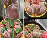 椎茸と生ハムと　ミニトマトの　ナポリピザ作り方5写真