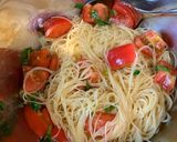 ランチに★トマトと大葉の冷製パスタ作り方3写真