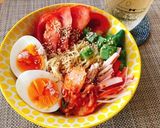 夏野菜タップリの冷やし中華作り方5写真