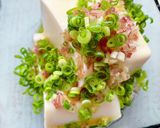 スプーンで食べる簡単冷奴 豆腐 みょうが作り方2写真