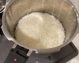 前日下準備した無洗米を圧力鍋で炊く作り方5写真