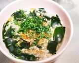 レンジで簡単♪オートミール鮭わかめ雑炊作り方3写真