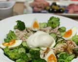簡単★蒸し鶏とブッラータチーズのサラダ作り方3写真
