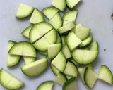 ソーセージとズッキーニの豆乳パスタ作り方1写真