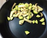 ソーセージとズッキーニの豆乳パスタ作り方4写真