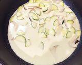 ソーセージとズッキーニの豆乳パスタ作り方5写真