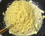 ソーセージとズッキーニの豆乳パスタ作り方6写真