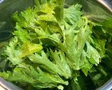 セロリの葉と酢大豆のサラダ作り方1写真