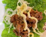 #安価時短簡単☆牛しゃぶ肉のサンチュ巻き作り方6写真