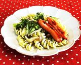 パスタのバジルソース炒めウインナー添え作り方8写真