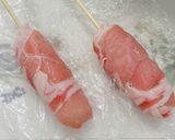 簡単♡肉巻きスティックおにぎり作り方3写真