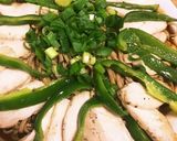 カレー蕎麦ハーブサラダチキン乗せ作り方5写真