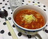トマト缶で作るキャベツとシメジのスープ作り方4写真