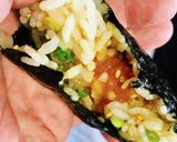 卵黄の醤油漬けのおにぎり作り方4写真