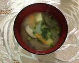 玉ねぎ、椎茸、豆腐のお味噌汁作り方4写真