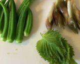 夏の定番みょうがとオクラのまぜまぜ薬味作り方1写真