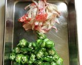 もずくとオクラの冷やしうどん作り方1写真