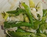 万願寺とうがらしと長ネギ炒め作り方5写真
