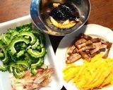 生ゴーヤ冷やし中華　香りが良い完熟梅ダレ作り方3写真