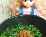 リカちゃん♡甘酸っ*梅肉 蜂蜜モロヘイヤ作り方8写真