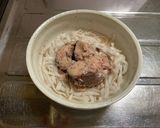 さば水煮缶の丸ごとぶっかけ麺作り方4写真