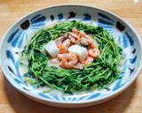豆苗とシーフードのピリ辛マヨネーズ炒め作り方6写真