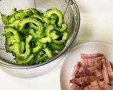 ゴーヤとベーコンの炒め物作り方1写真