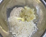豚と蓮根のもち麦入りハンバーグ作り方2写真