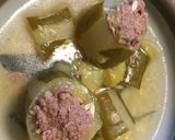 太いキュウリの肉詰めスープ作り方4写真