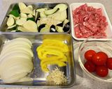 豚こまと夏野菜の炒め煮作り方1写真