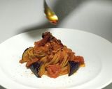 ナスとベーコンの旨辛ラー油トマトパスタ♡作り方18写真