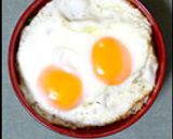 小松菜とベーコンの目玉焼き丼作り方8写真