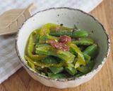 さっぱり！インゲンとピーマンの梅和え作り方4写真